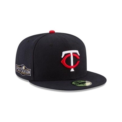 Minnesota Twins Gorra | New Era MLB Postseason Side Patch 59fifty Fitted Cap Mexico - Azules